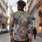 African Wild Animal Skins Long Sleeve Button Shirt Unique Leopard Zebra And Snake Patterns - African Pride