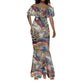 African Wild Animal Skins Mermaid Dress Unique Leopard Zebra And Snake Patterns - African Pride