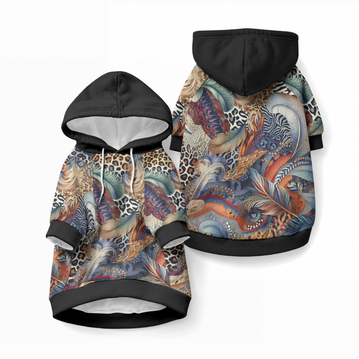 African Wild Animal Skins Pet Hoodie Unique Leopard Zebra And Snake Patterns
