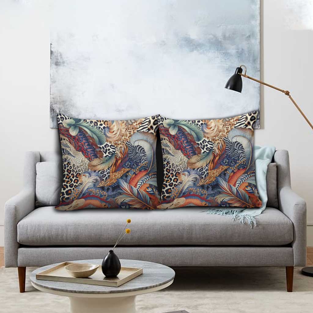 African Wild Animal Skins Pillow Cover Unique Leopard Zebra And Snake Patterns