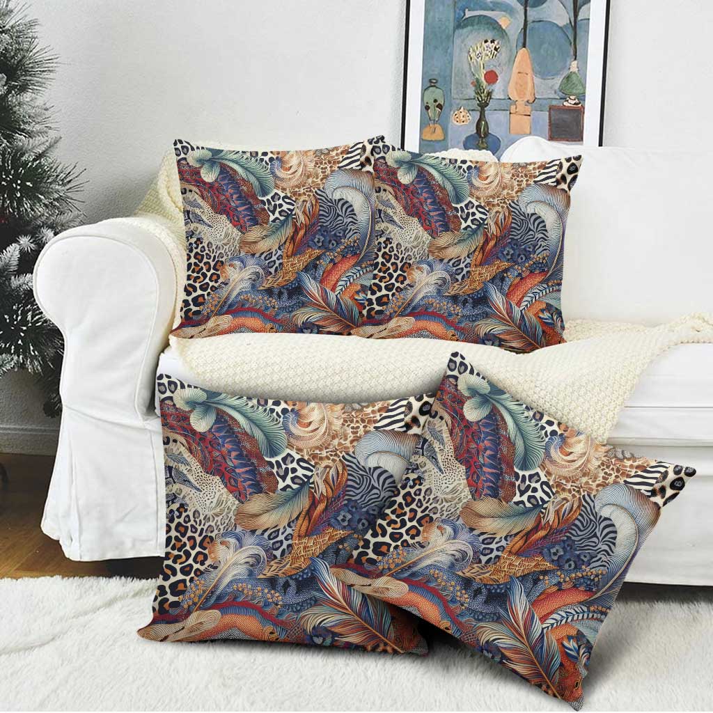 African Wild Animal Skins Pillow Cover Unique Leopard Zebra And Snake Patterns