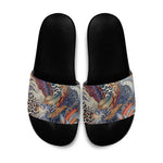 African Wild Animal Skins Slide Sandals Unique Leopard Zebra And Snake Patterns