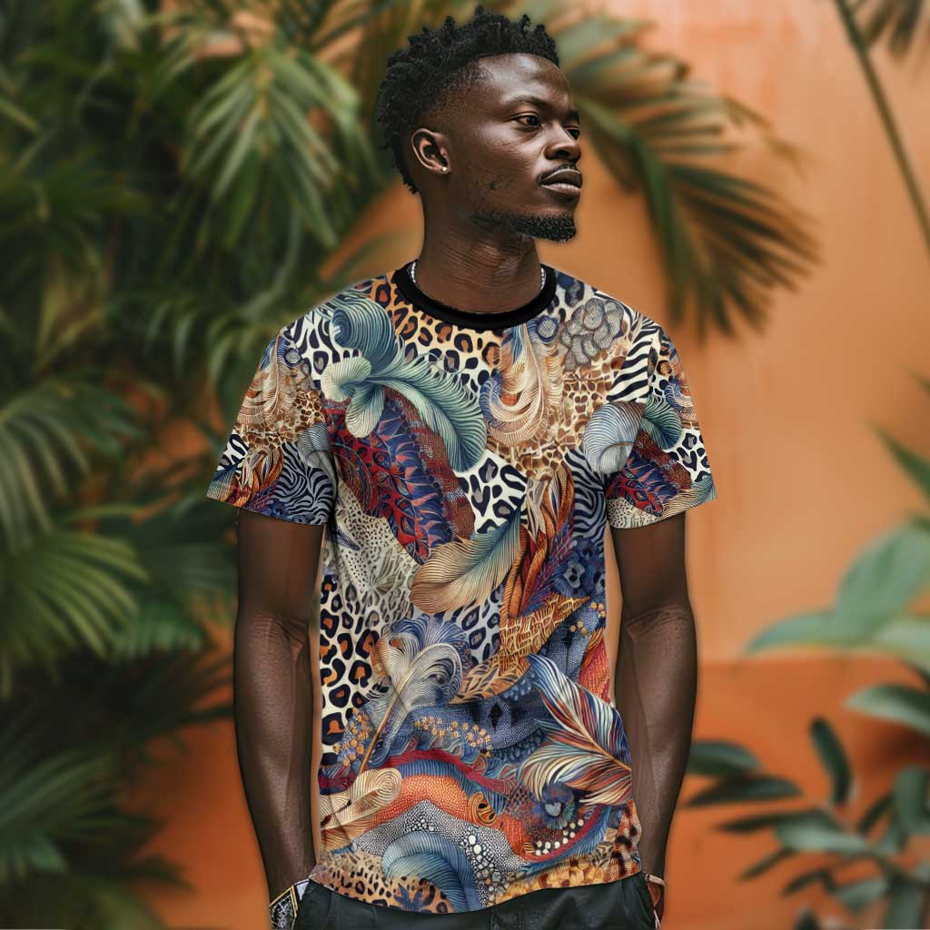 African Wild Animal Skins T shirt Unique Leopard Zebra And Snake Patterns - African Pride