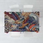 African Wild Animal Skins Tablecloth Unique Leopard Zebra And Snake Patterns - African Pride