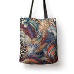 African Wild Animal Skins Tote Bag Unique Leopard Zebra And Snake Patterns