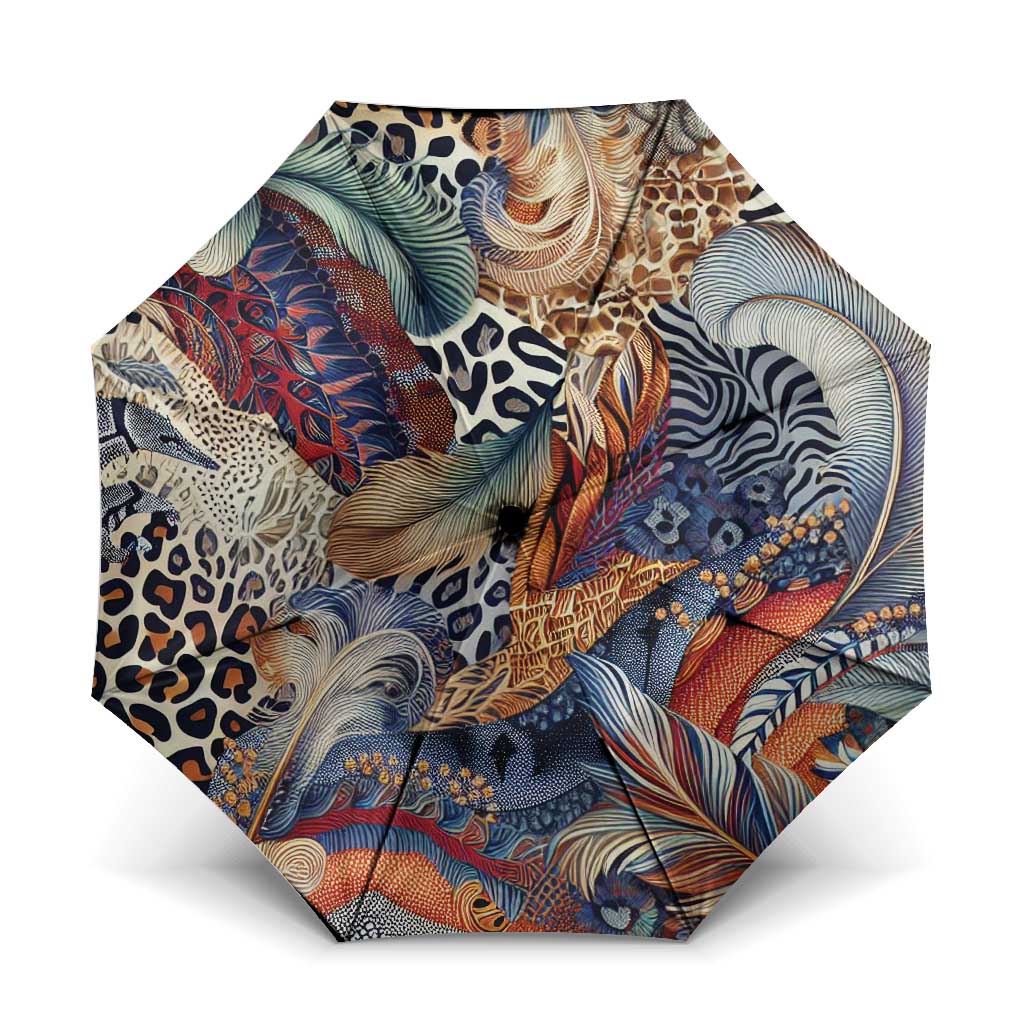 African Wild Animal Skins Umbrella Unique Leopard Zebra And Snake Patterns