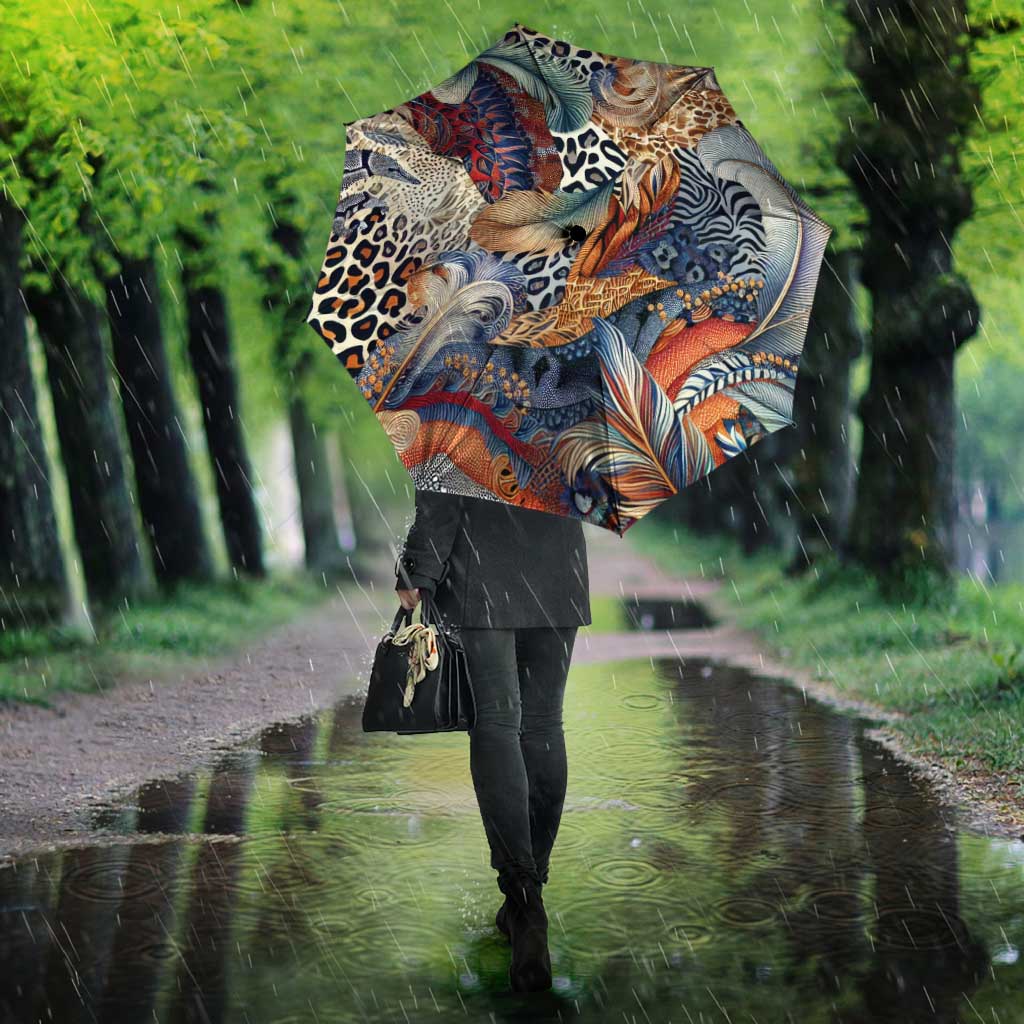 African Wild Animal Skins Umbrella Unique Leopard Zebra And Snake Patterns