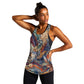 African Wild Animal Skins Women Racerback Tank Unique Leopard Zebra And Snake Patterns - African Pride