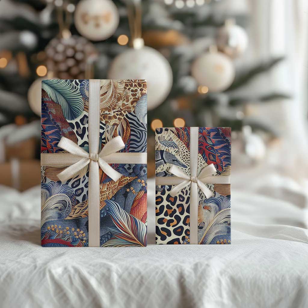 African Wild Animal Skins Wrapping Paper Unique Leopard Zebra And Snake Patterns - African Pride