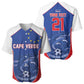 World Football 2026 Cape Verde Custom Baseball Jersey Tubaroes Azuis Blue Shark LT9