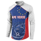 World Football 2026 Cape Verde Custom Button Sweatshirt Tubaroes Azuis Blue Shark