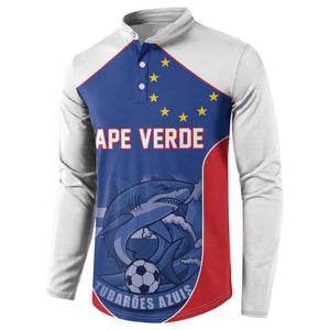 World Football 2026 Cape Verde Custom Button Sweatshirt Tubaroes Azuis Blue Shark