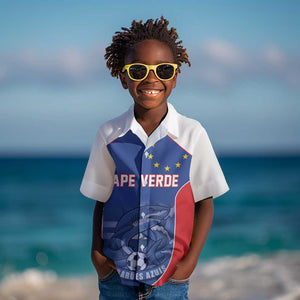 World Football 2026 Cape Verde Custom Kid Hawaiian Shirt Tubaroes Azuis Blue Shark LT9