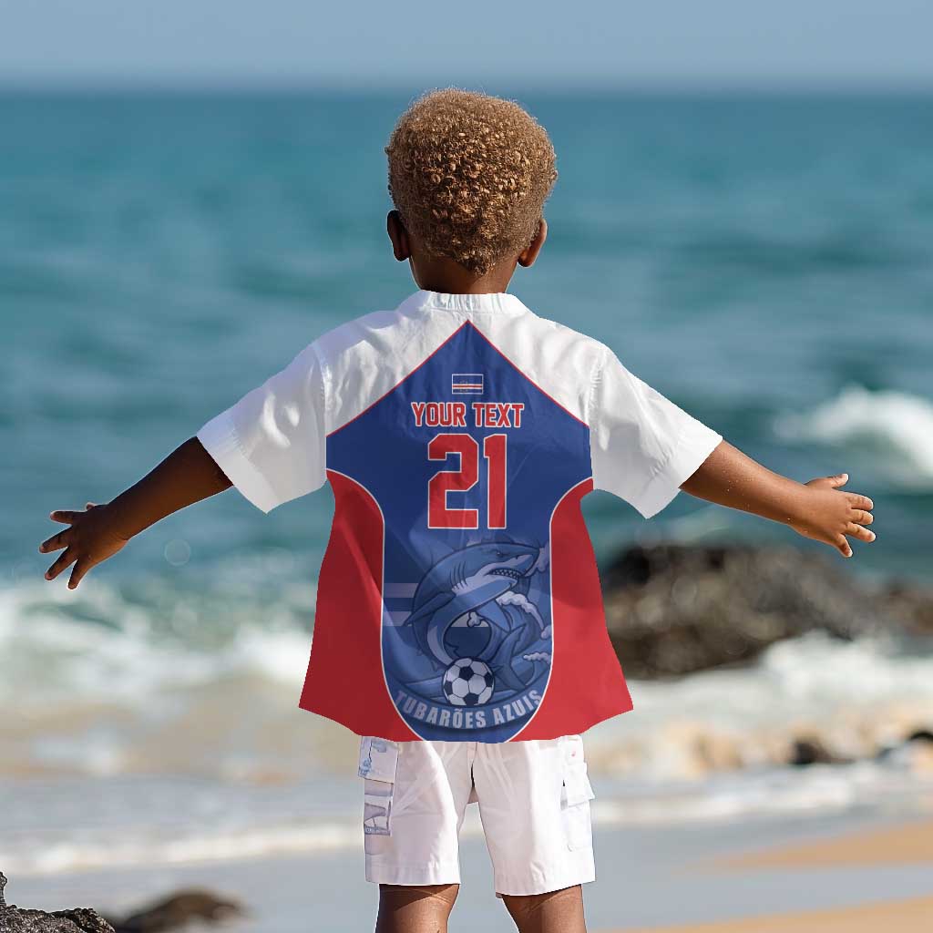 World Football 2026 Cape Verde Custom Kid Hawaiian Shirt Tubaroes Azuis Blue Shark LT9
