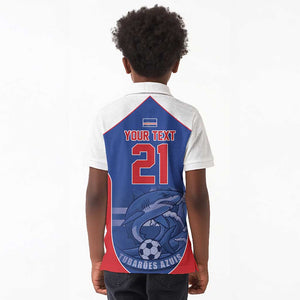 World Football 2026 Cape Verde Custom Kid Polo Shirt Tubaroes Azuis Blue Shark LT9