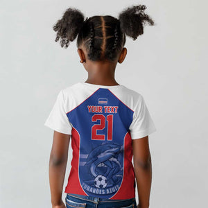 World Football 2026 Cape Verde Custom Kid T shirt Tubaroes Azuis Blue Shark LT9