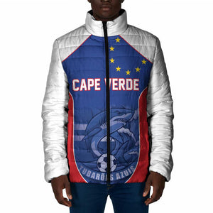 World Football 2026 Cape Verde Custom Padded Jacket Tubaroes Azuis Blue Shark - African Pride