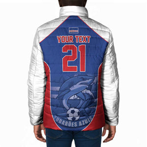 World Football 2026 Cape Verde Custom Padded Jacket Tubaroes Azuis Blue Shark - African Pride