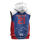 World Football 2026 Cape Verde Custom Sleeveless Zip Hoodie Tubaroes Azuis Blue Shark - African Pride