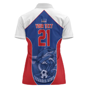 World Football 2026 Cape Verde Custom Women Polo Shirt Tubaroes Azuis Blue Shark LT9