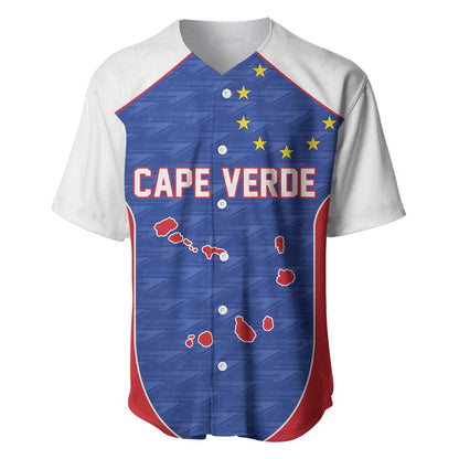 World Football 2026 Cape Verde Custom Baseball Jersey Tubaroes Azuis Verde Simple Map LT9
