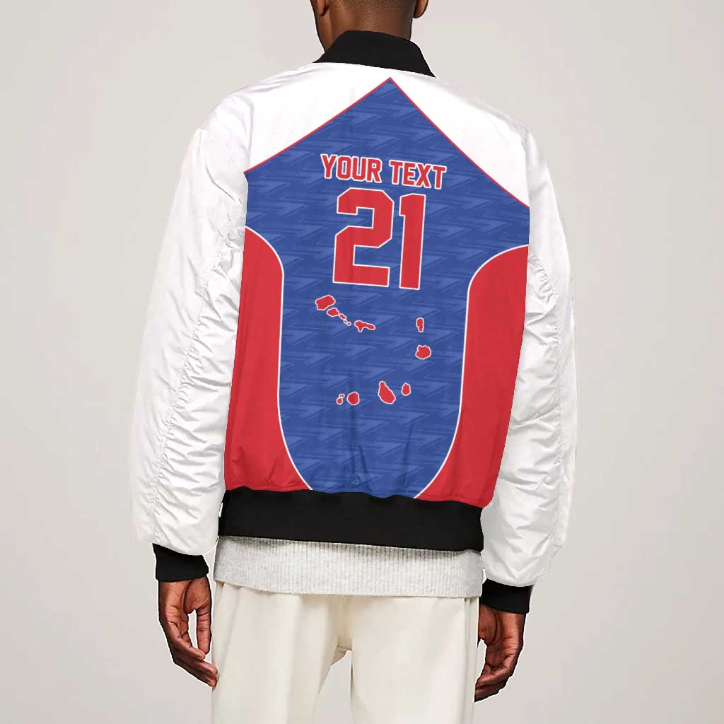 World Football 2026 Cape Verde Custom Bomber Jacket Tubaroes Azuis Verde Simple Map - African Pride