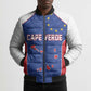 World Football 2026 Cape Verde Custom Bomber Puffer Jacket Tubaroes Azuis Verde Simple Map - African Pride