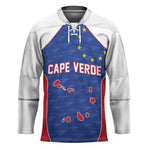 World Football 2026 Cape Verde Custom Hockey Jersey Tubaroes Azuis Verde Simple Map - African Pride