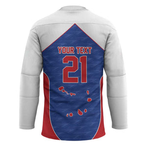 World Football 2026 Cape Verde Custom Hockey Jersey Tubaroes Azuis Verde Simple Map - African Pride