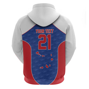 World Football 2026 Cape Verde Custom Hoodie Tubaroes Azuis Verde Simple Map - African Pride