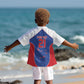 World Football 2026 Cape Verde Custom Kid Hawaiian Shirt Tubaroes Azuis Verde Simple Map LT9