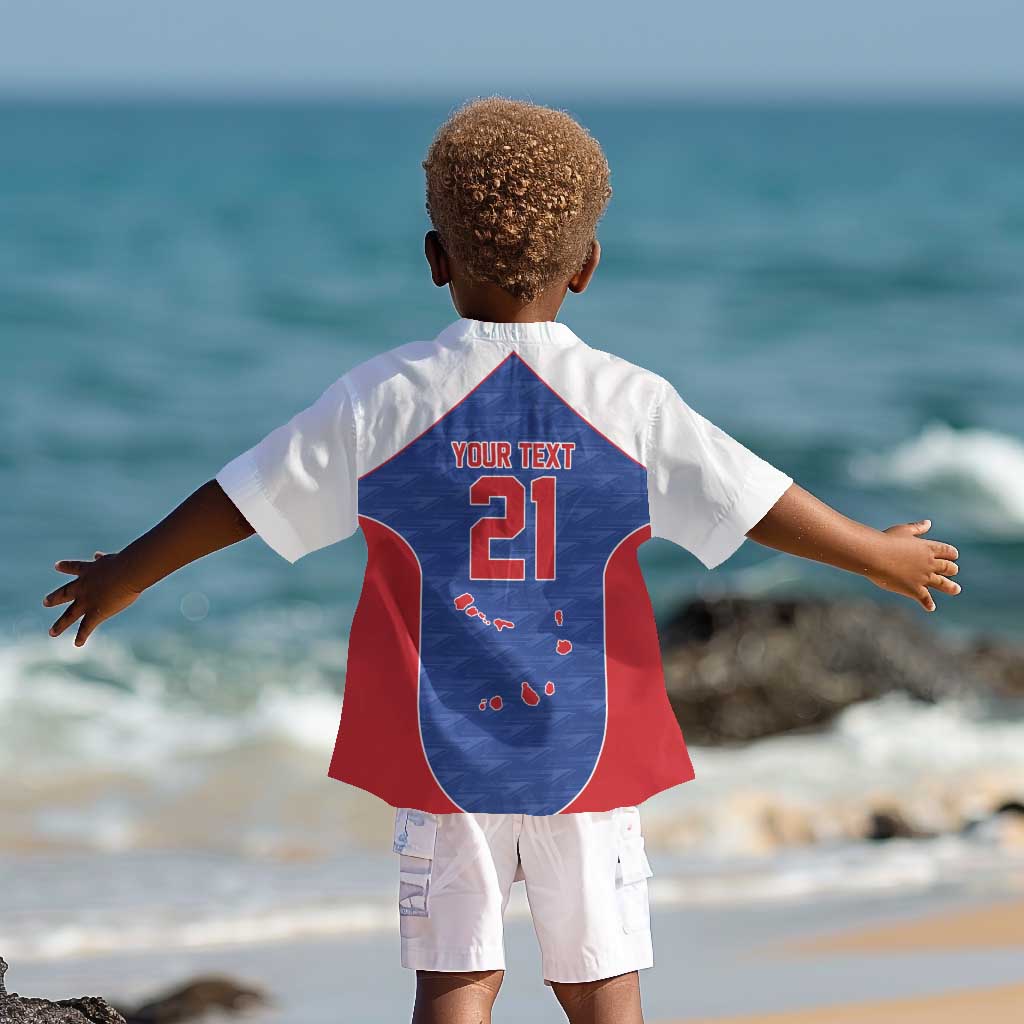 World Football 2026 Cape Verde Custom Kid Hawaiian Shirt Tubaroes Azuis Verde Simple Map LT9