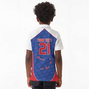 World Football 2026 Cape Verde Custom Kid Polo Shirt Tubaroes Azuis Verde Simple Map LT9