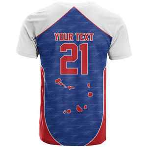 World Football 2026 Cape Verde Custom T shirt Tubaroes Azuis Verde Simple Map LT9