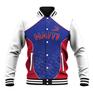 World Football 2026 Afro-Haiti Custom Baseball Jacket Together For Ayiti Blue Style - African Pride
