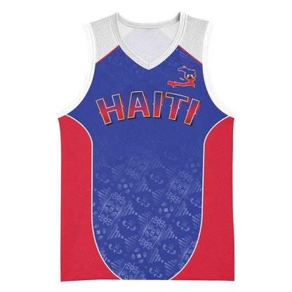 World Football 2026 Afro-Haiti Custom Basketball Jersey Together For Ayiti Blue Style - African Pride