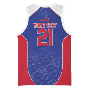 World Football 2026 Afro-Haiti Custom Basketball Jersey Together For Ayiti Blue Style - African Pride