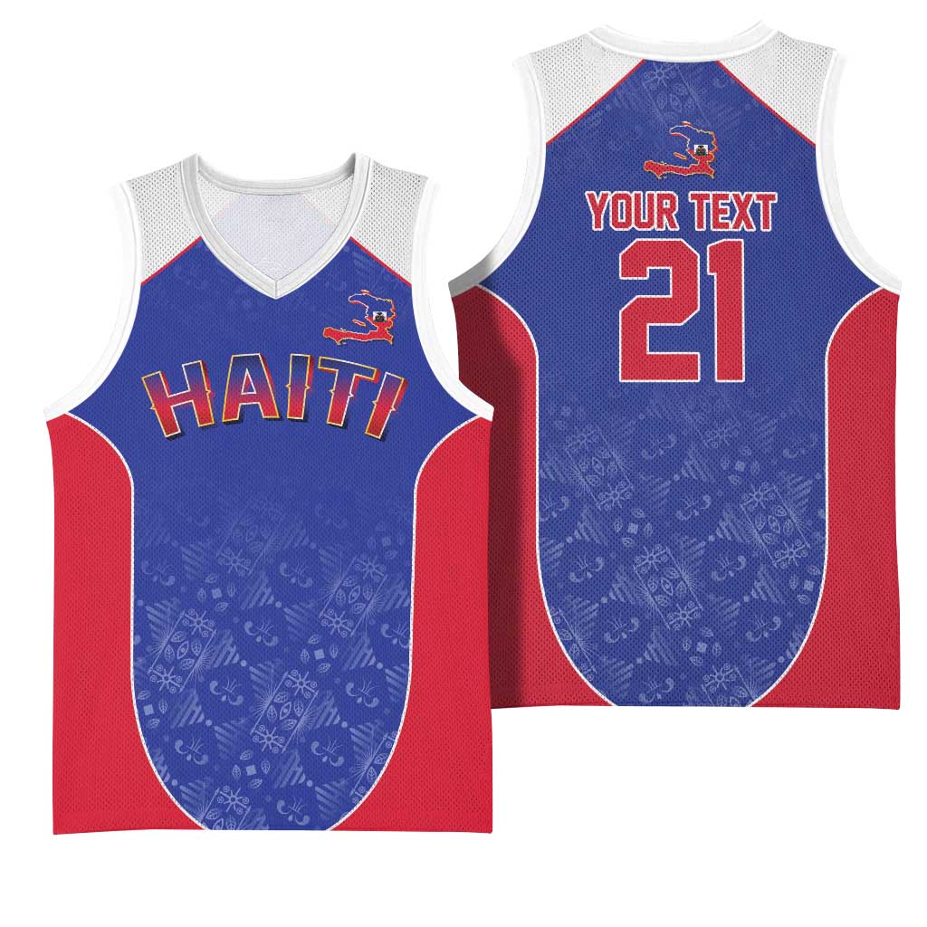 World Football 2026 Afro-Haiti Custom Basketball Jersey Together For Ayiti Blue Style - African Pride