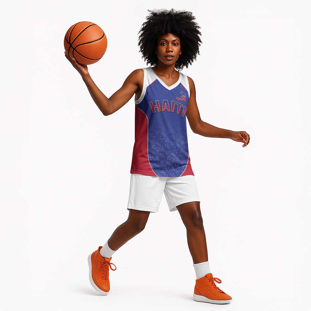 World Football 2026 Afro-Haiti Custom Basketball Jersey Together For Ayiti Blue Style - African Pride