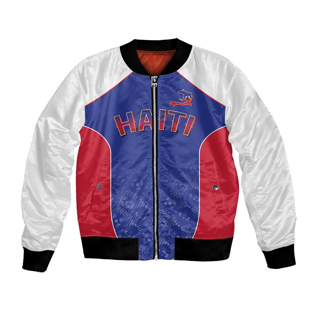 World Football 2026 Afro-Haiti Custom Bomber Jacket Together For Ayiti Blue Style - African Pride