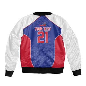 World Football 2026 Afro-Haiti Custom Bomber Jacket Together For Ayiti Blue Style - African Pride