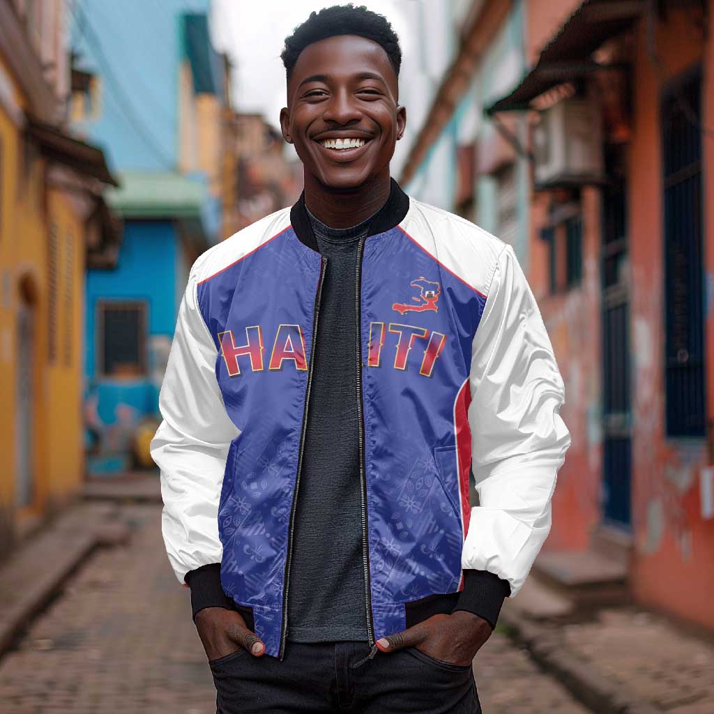 World Football 2026 Afro-Haiti Custom Bomber Jacket Together For Ayiti Blue Style - African Pride