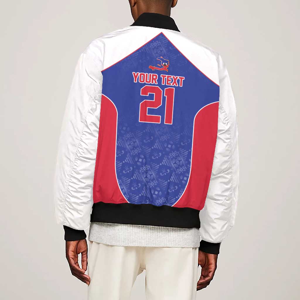 World Football 2026 Afro-Haiti Custom Bomber Jacket Together For Ayiti Blue Style - African Pride