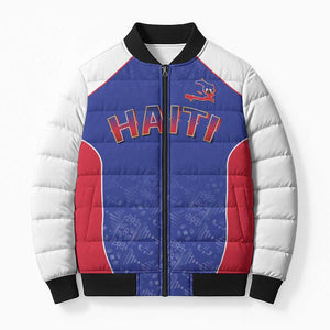 World Football 2026 Afro-Haiti Custom Bomber Puffer Jacket Together For Ayiti Blue Style - African Pride
