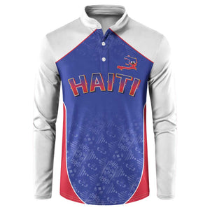 World Football 2026 Afro-Haiti Custom Button Sweatshirt Together For Ayiti Blue Style