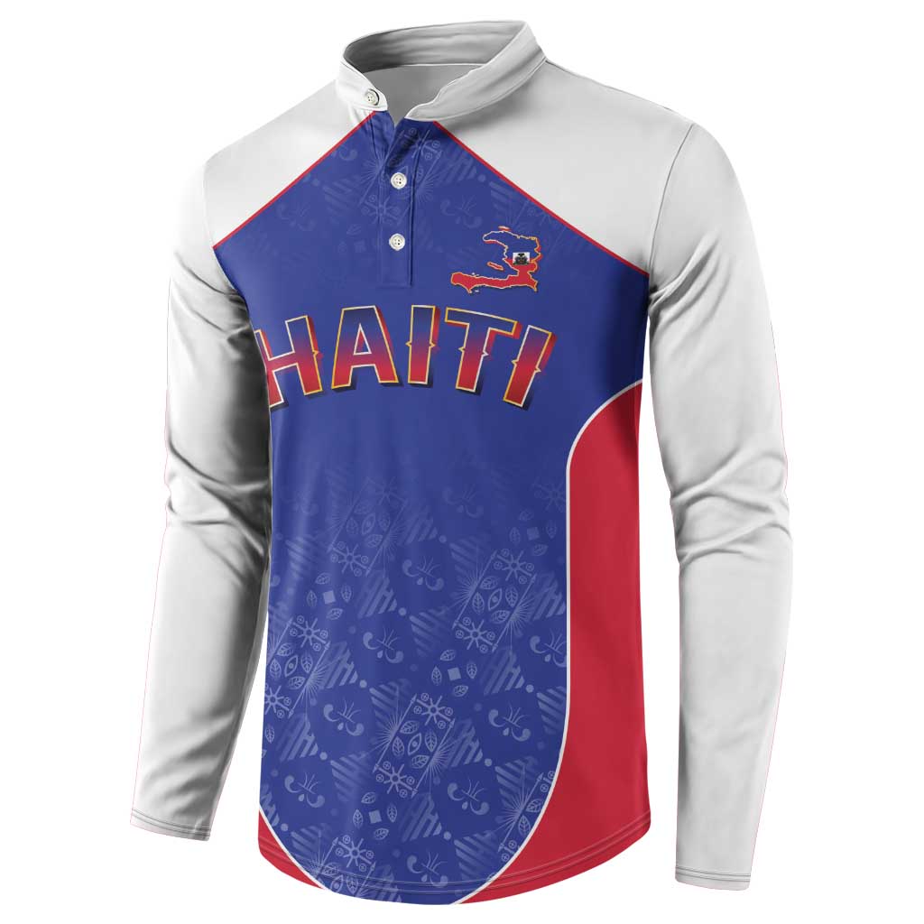 World Football 2026 Afro-Haiti Custom Button Sweatshirt Together For Ayiti Blue Style