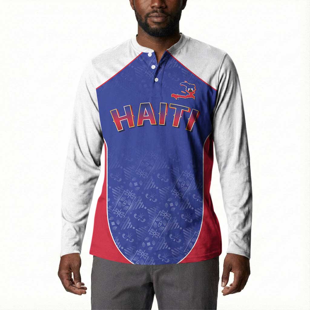 World Football 2026 Afro-Haiti Custom Button Sweatshirt Together For Ayiti Blue Style