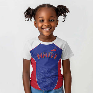 World Football 2026 Afro-Haiti Custom Kid T shirt Together For Ayiti Blue Style LT9