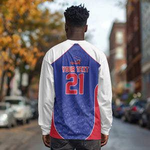 World Football 2026 Afro-Haiti Custom Long Sleeve Shirt Together For Ayiti Blue Style - African Pride