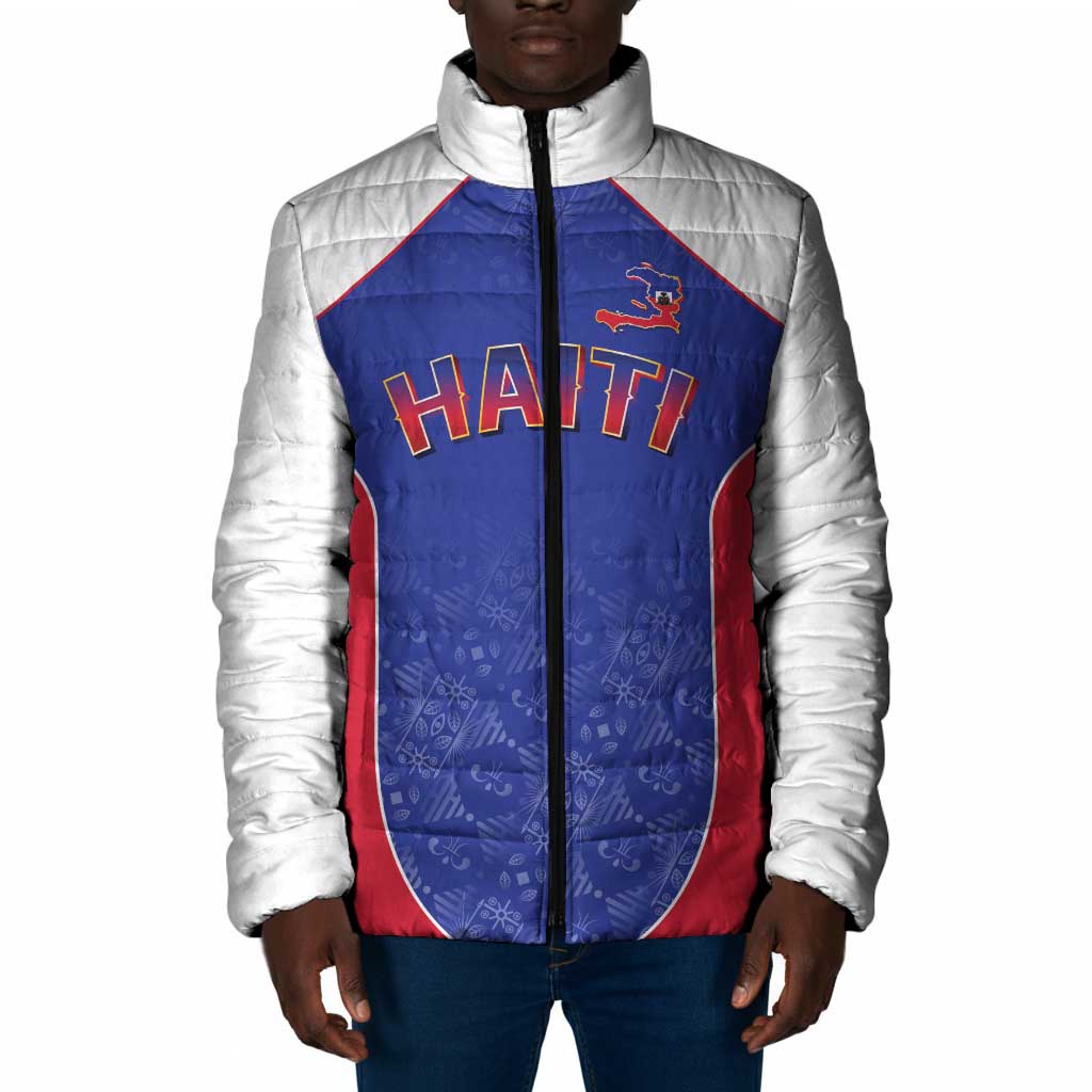 World Football 2026 Afro-Haiti Custom Padded Jacket Together For Ayiti Blue Style - African Pride